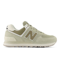 New Balance 574 in Green Beige Grey Suede Mesh Narrow