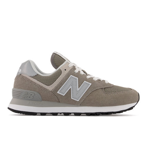 New Balance 574 Core in Grey White Suede Mesh Narrow