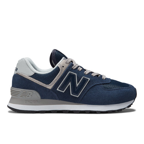 New Balance Women's 574 Core in Blue/White Suede/Mesh, Narrow