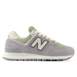 New Balance 574 in Grey Green Beige Suede Mesh Narrow