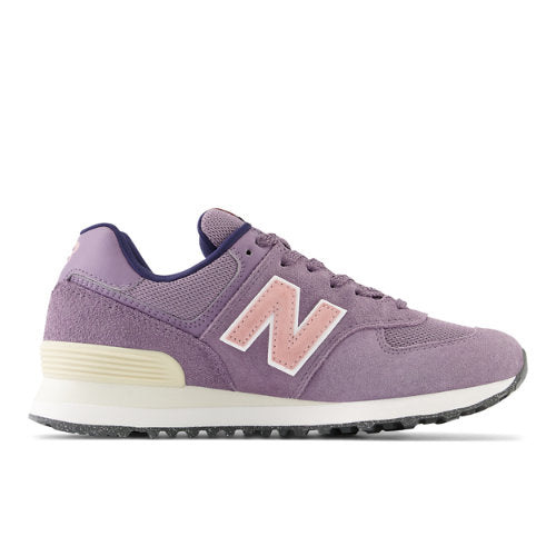 New Balance 574 in Grey Pink Blue Beige Suede Mesh Narrow