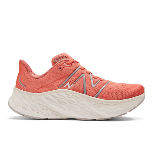 New Balance Women's Fresh Foam X More v4 in Red/White/Grey Synthetic, Narrow