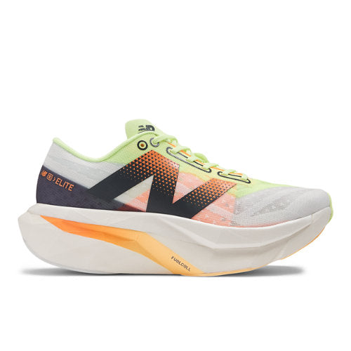 New Balance FuelCell SuperComp Elite v4 in White Green Orange Synthetic Narrow