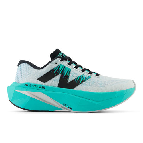 New Balance FuelCell SuperComp Trainer v3 in White Green Grey Blue Synthetic Narrow