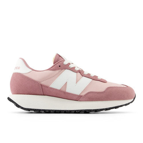 New Balance Women's 237 in Pink/White Suede/Mesh, Narrow