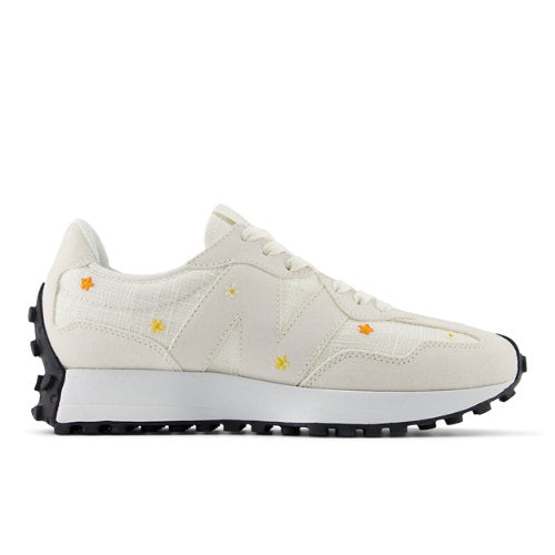 New Balance 327 in White Orange Beige Suede Mesh Narrow