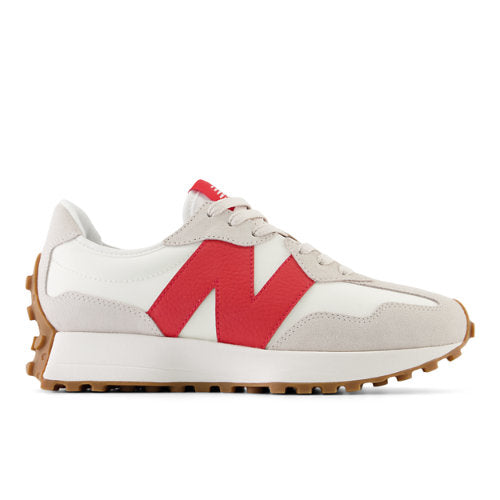 New Balance 327 in Beige Red Suede Mesh Narrow