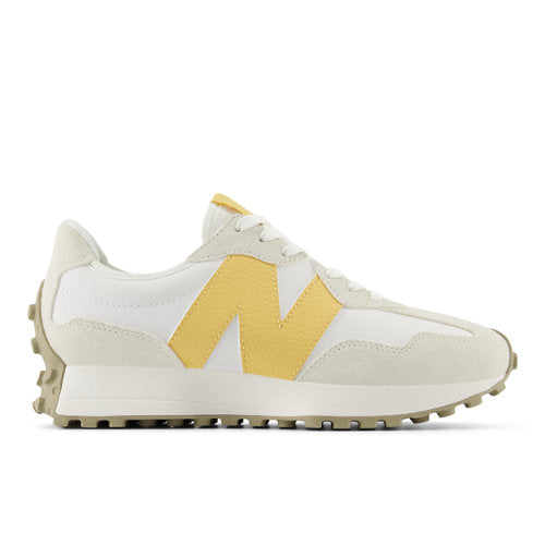 New Balance 327 in White Brown Suede Mesh Narrow