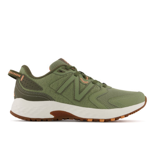 New Balance Women's 410v7 in Green/Orange Textile, Narrow