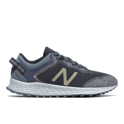 New Balance Women's FreshFoam Arishi Trail in Black/Grey/Purple/Brown Synthetic, Narrow