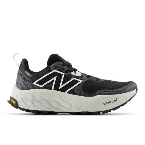 New Balance Women's Fresh Foam X Hierro v8 in Black/White/Grey Synthetic, Narrow