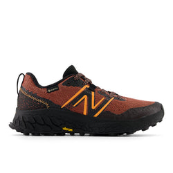 New Balance Women's Fresh Foam X Hierro v7 GORE-TEX® in Brown/Black/Orange Synthetic, Narrow