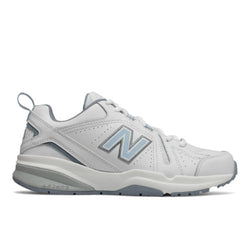 New Balance Women's WX608V5 in White/Blue Leather, Narrow