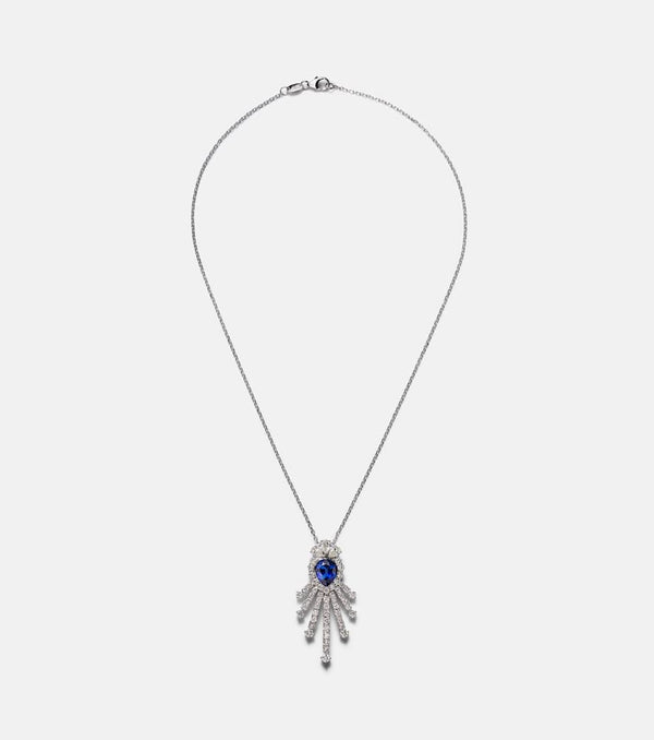 Yeprem Reign Supreme 18kt white gold necklace with sapphire and diamonds