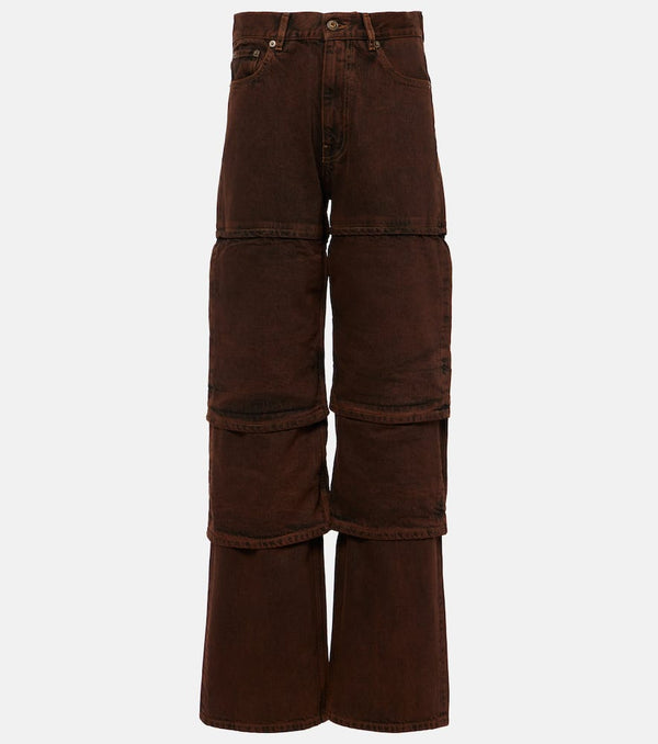 Y/Project Layered high-rise wide-leg jeans