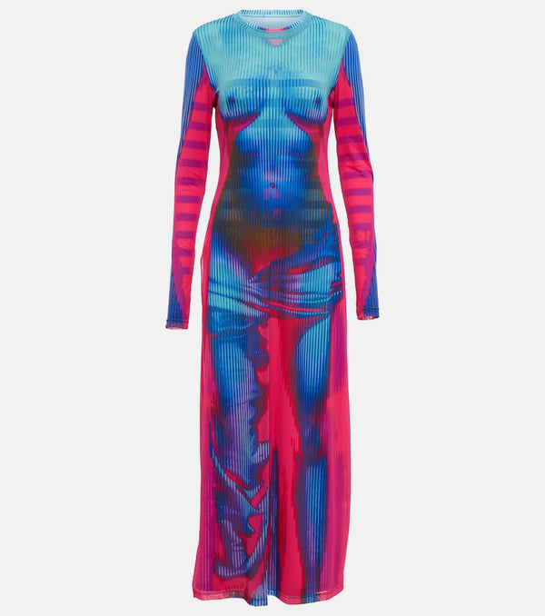 Y/Project x Jean Paul Gaultier Body Morph mesh maxi dress